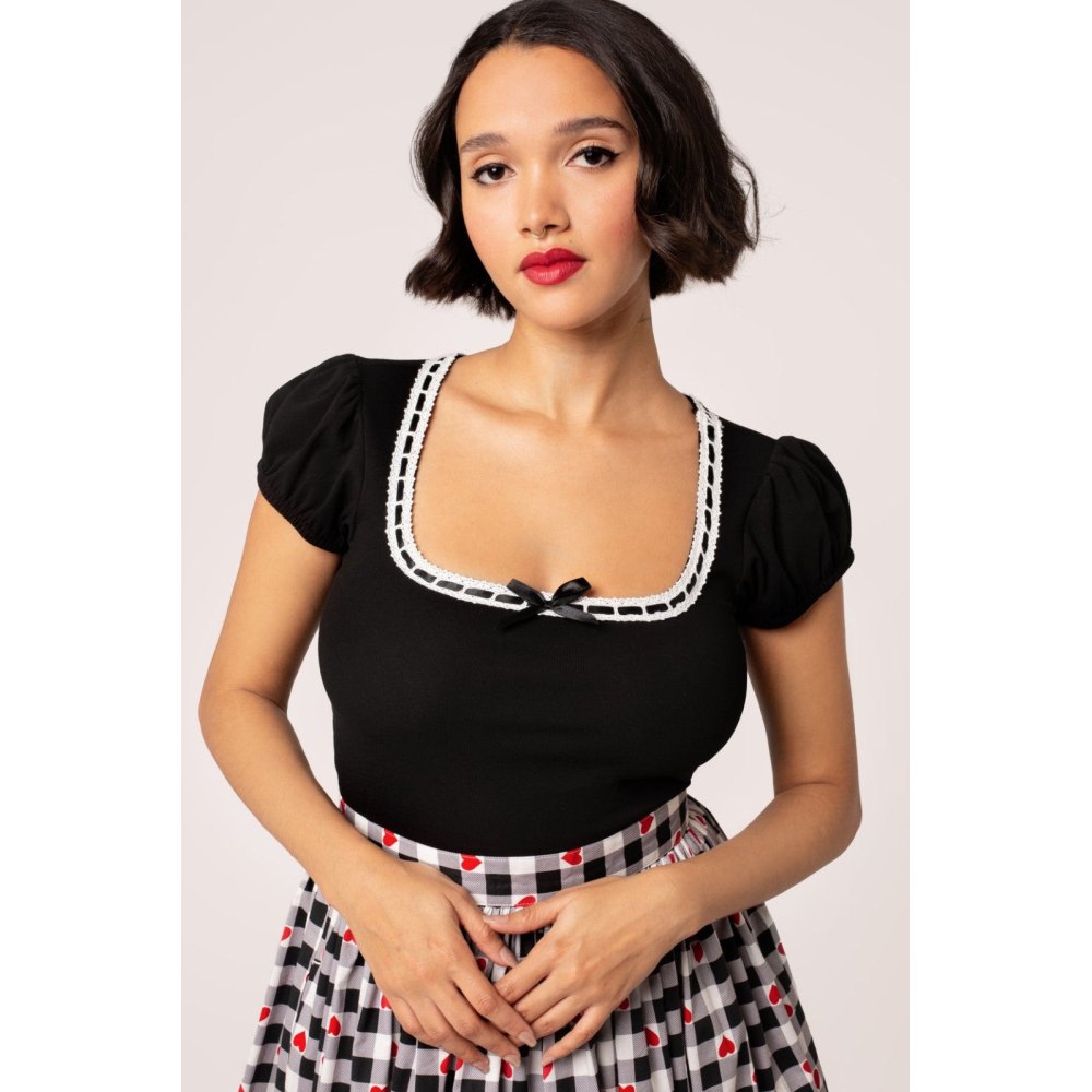 Hell Bunny - Gracie Top - Noir